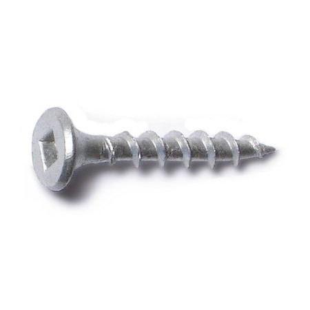 Midwest Fastener Deck Screw, #6 x 1 in, Steel, Flat Head, Square Drive, 60 PK 30701